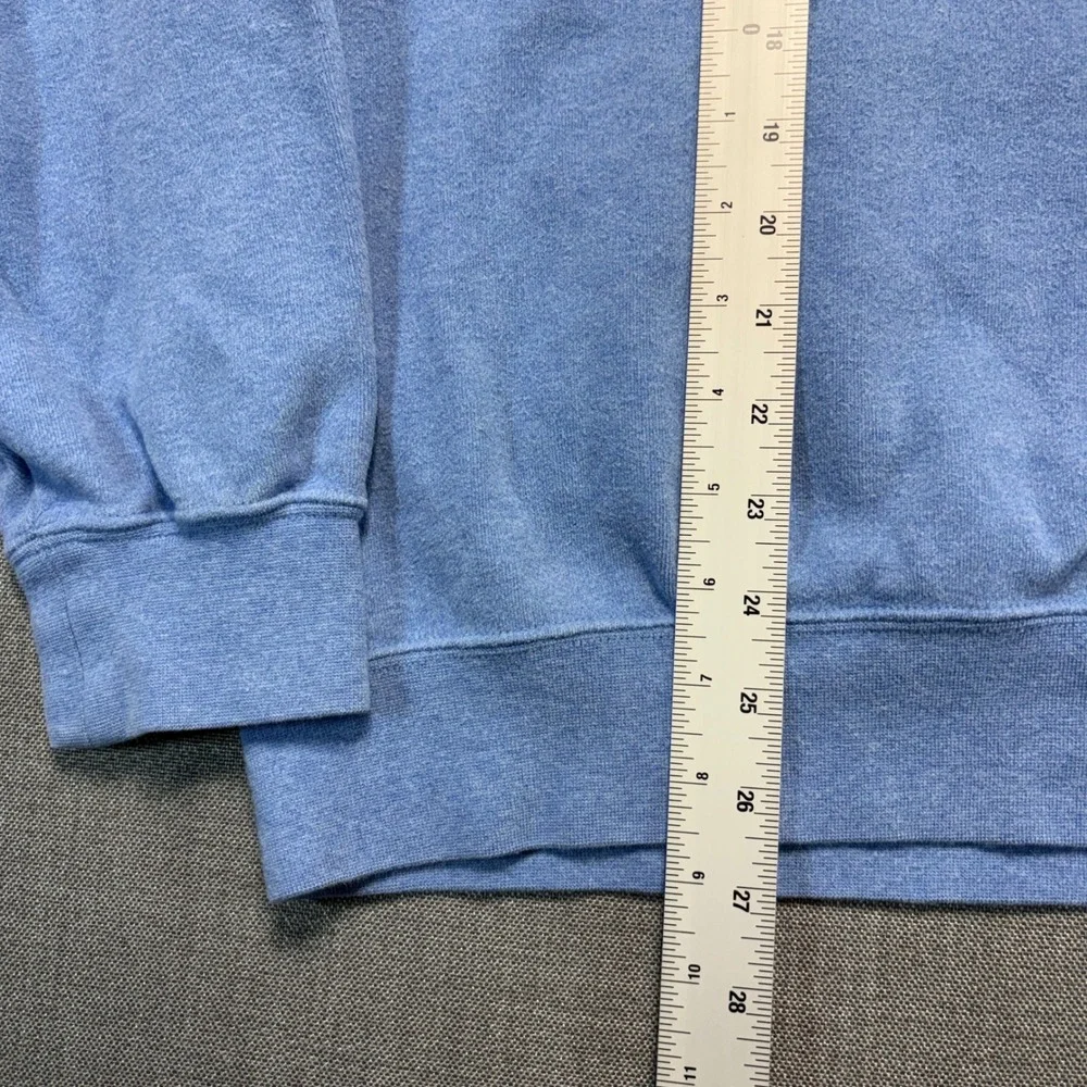 Peter Millar Mens XL Light Blue 100% Cotton 1/4 Zip Pullover Sweater